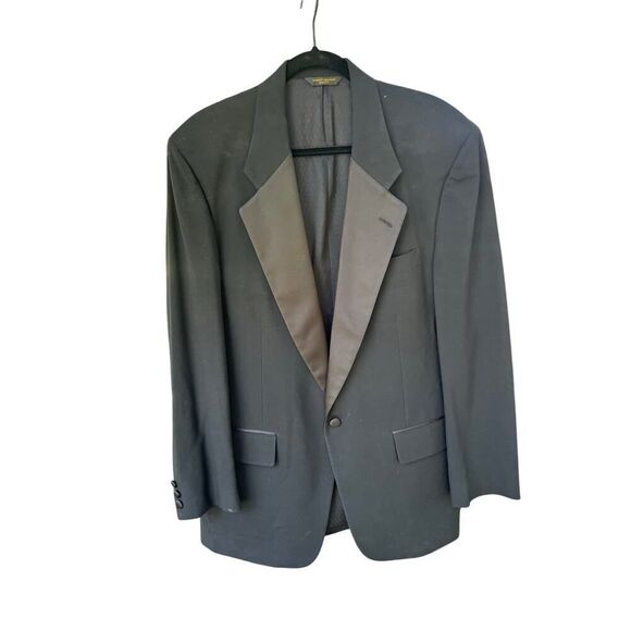 CHRISTIAN DIOR MENS BLACK WOOL BLAZER VINTAGE SIZE 42 Large - Picture 4 of 11